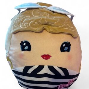 Barbie Cuutopia Squishy Plush 14 Inches. Black And White Bathing Suit Mattel